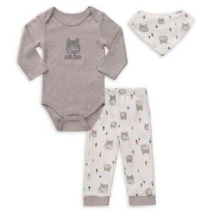 Baby Boy Clothes 0-3 Months Infant Onesies Pants Drool Bib Newborn Gift Set 3m